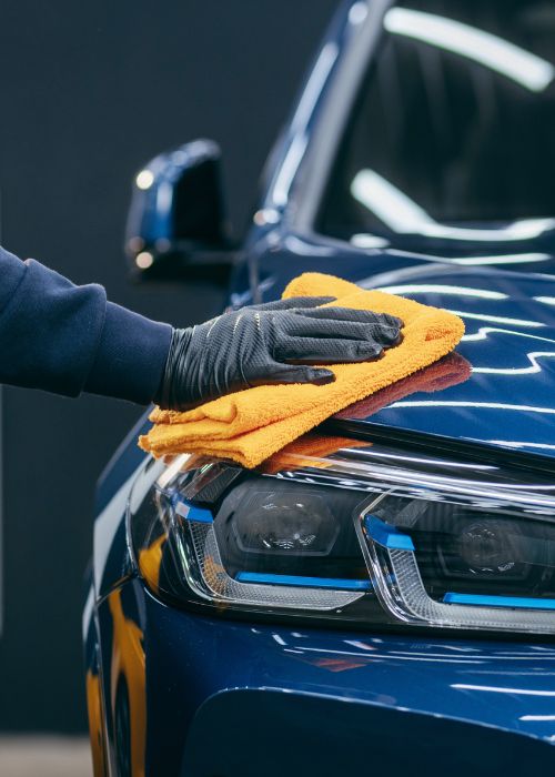 Advanced borophene coating treatment on a car