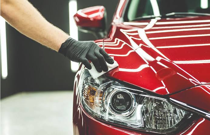 Professional ceramic coating applied to a car