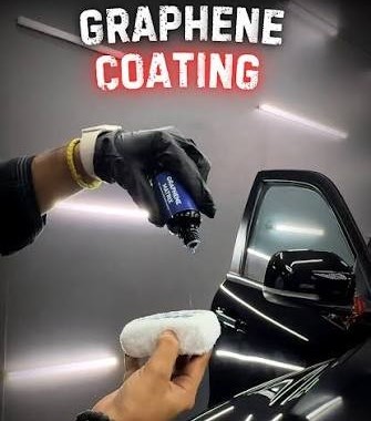 Graphene coating protection on a luxury car