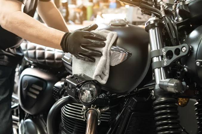 Professional motorcycle detailing